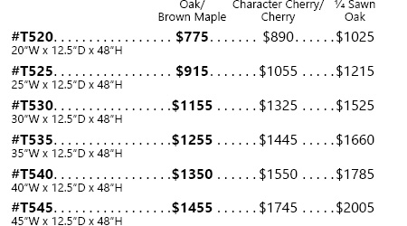 Avondale Hutch Top Pricing